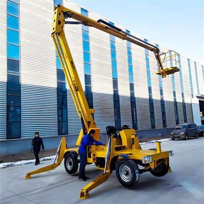 Zelfrijdende sleepbare hoogwerker